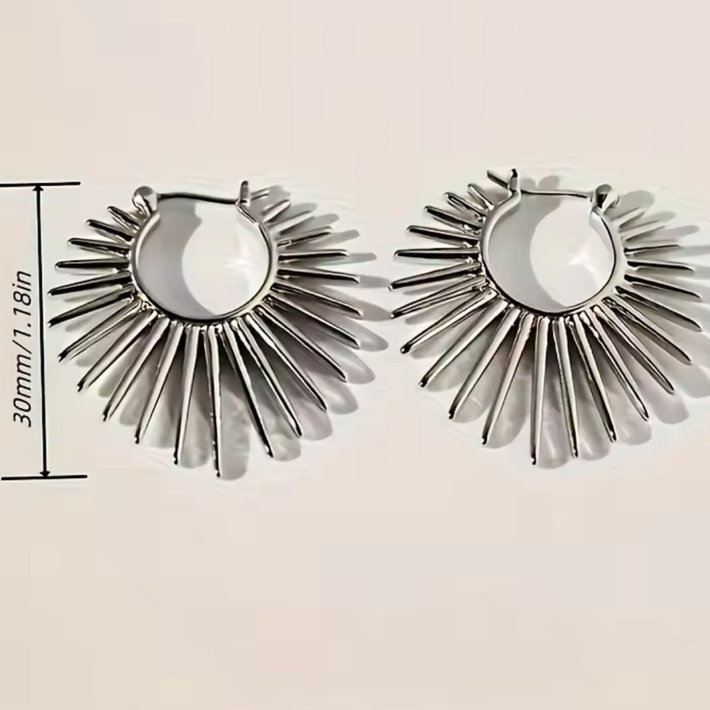 Zara gold color New Sunshine Gold Earrings - Picture 3 of 4